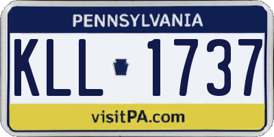 PA license plate KLL1737