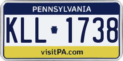 PA license plate KLL1738