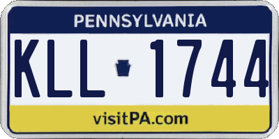 PA license plate KLL1744