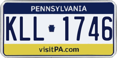 PA license plate KLL1746