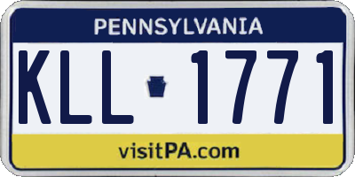 PA license plate KLL1771