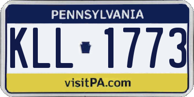 PA license plate KLL1773