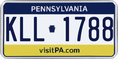 PA license plate KLL1788