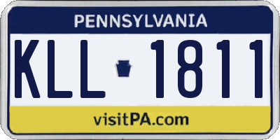 PA license plate KLL1811