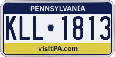 PA license plate KLL1813