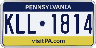 PA license plate KLL1814