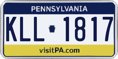 PA license plate KLL1817