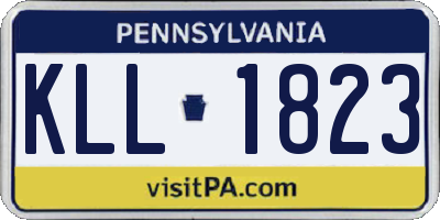 PA license plate KLL1823