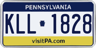 PA license plate KLL1828