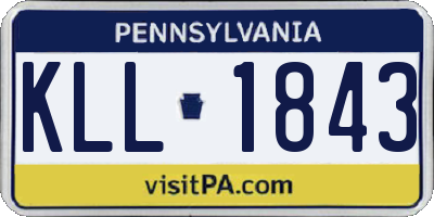 PA license plate KLL1843