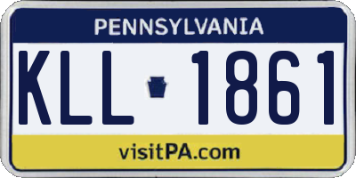 PA license plate KLL1861