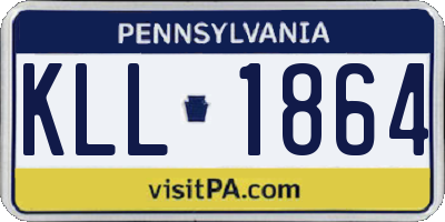 PA license plate KLL1864