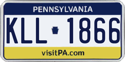PA license plate KLL1866
