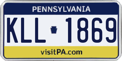 PA license plate KLL1869