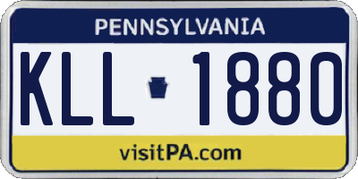 PA license plate KLL1880