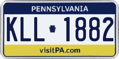 PA license plate KLL1882