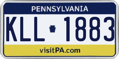 PA license plate KLL1883