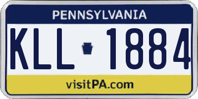 PA license plate KLL1884