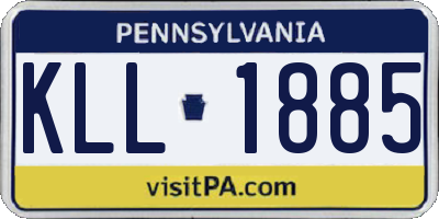 PA license plate KLL1885