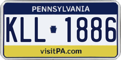 PA license plate KLL1886