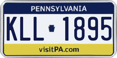 PA license plate KLL1895