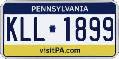 PA license plate KLL1899