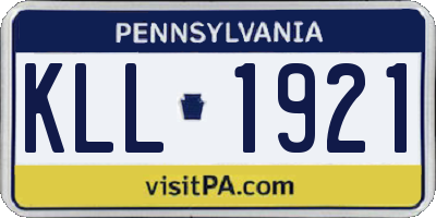 PA license plate KLL1921