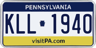 PA license plate KLL1940