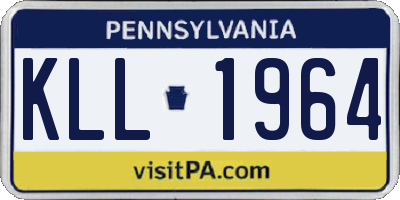 PA license plate KLL1964