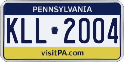PA license plate KLL2004