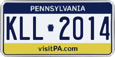 PA license plate KLL2014
