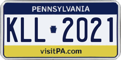 PA license plate KLL2021