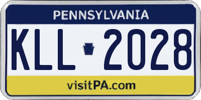 PA license plate KLL2028