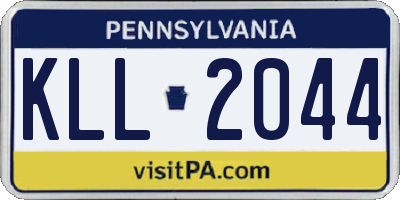 PA license plate KLL2044