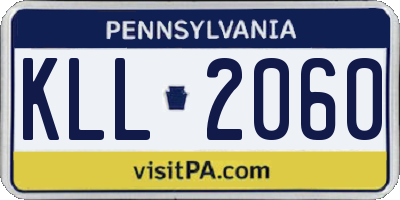 PA license plate KLL2060