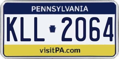 PA license plate KLL2064