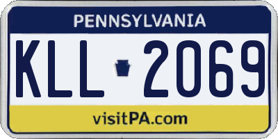 PA license plate KLL2069
