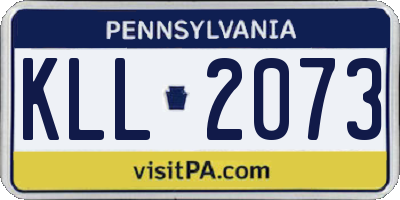 PA license plate KLL2073