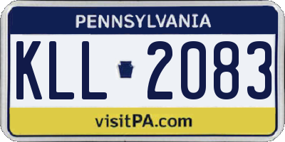 PA license plate KLL2083