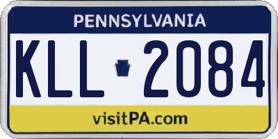 PA license plate KLL2084