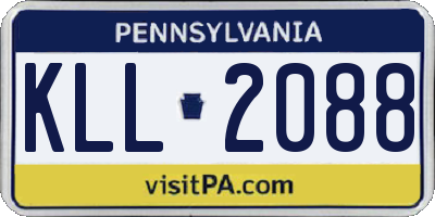 PA license plate KLL2088