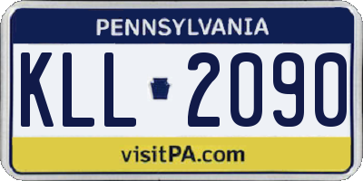 PA license plate KLL2090