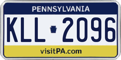 PA license plate KLL2096
