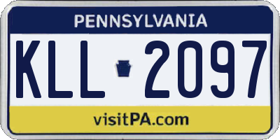 PA license plate KLL2097