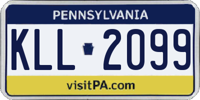 PA license plate KLL2099