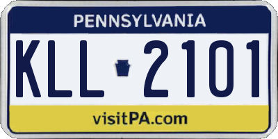 PA license plate KLL2101