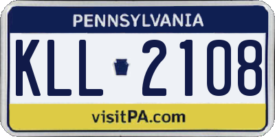 PA license plate KLL2108