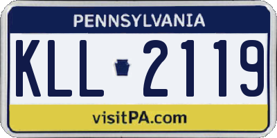 PA license plate KLL2119