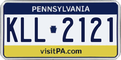 PA license plate KLL2121