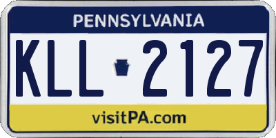 PA license plate KLL2127